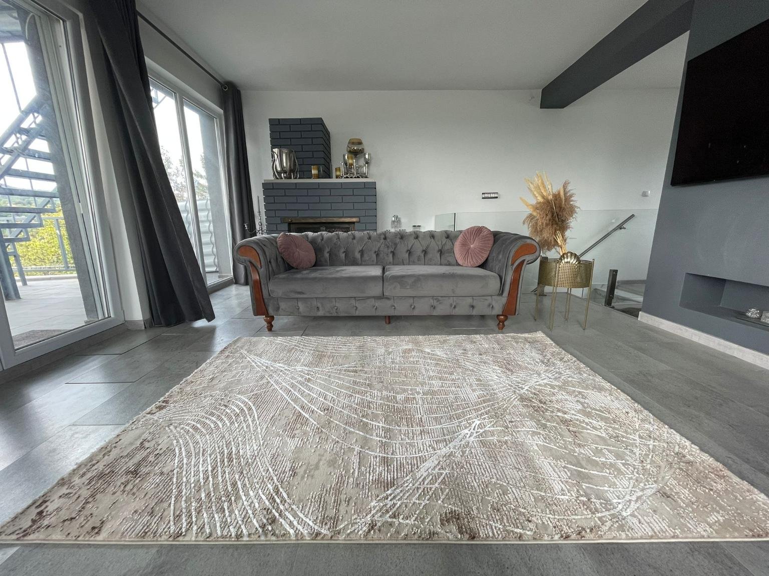 Modern Barna Lavina Szőnyeg 748 - Image 3